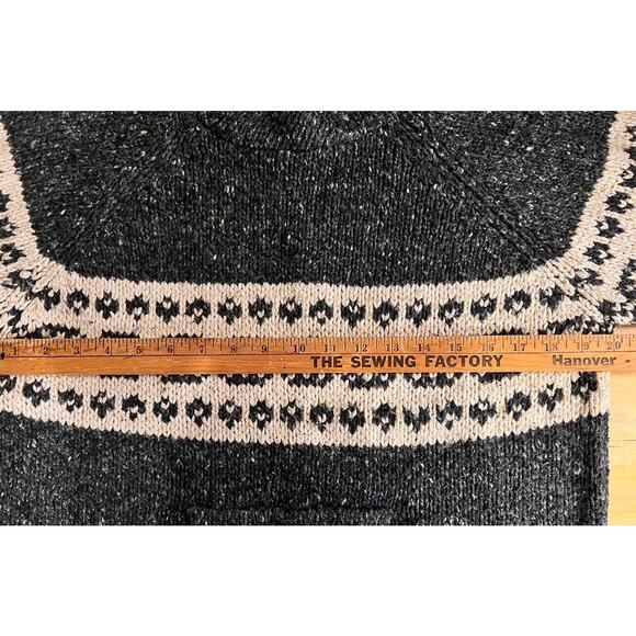 VTG Sonoma Silk Wool Blend Pullover Sweater Nordic SZ S Blue Gray Heather Cream - Picture 7 of 9